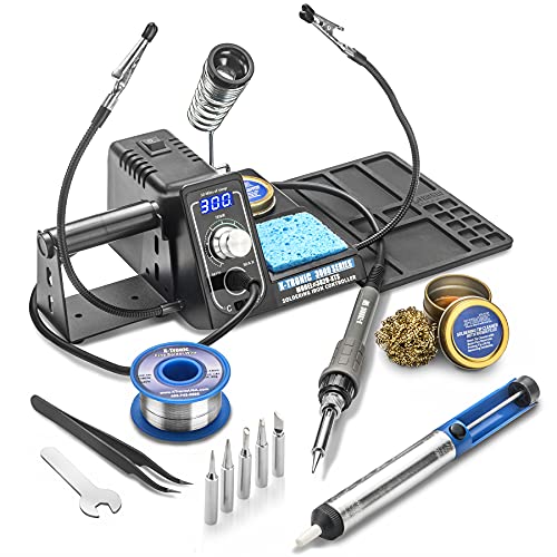 The Original X-Tronic 3020-XTS • 75W Soldering Iron Station Kit • 2 Helping Hands • 5 Extra Tips • Roll of Solder • Brass Sponge & Flux • Tweezers • Solder Sucker • °C/°F Toggle & Sleep Features! - style: Classic Style - 5 Extra Tips Plus Accessories