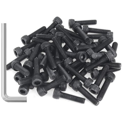 55 Pieces M5 x 20mm Socket Head Cap Screws, Thread Pitch 0.8mm, Sutemribor M5 Black Screws, 12.9 Grade Alloy Steel, Black Oxide Finish, Fully Threaded - size: M5 x 20mm, style: Socket Head
