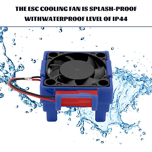 OGRC ESC Cooling Fan for 1/10 traxxas Slash 4x4 Stampede 4x4 Rustler | VXL-3s ESC Heat Sink Cooling Fan 28000RPM ESC Fan Heatsink Traxxas 3340 Velineon VXL-3s ESC Fits 1/8 1/10 RC Car Truck