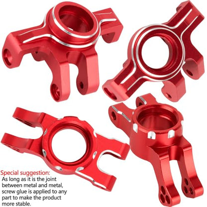 RC Upgrades Parts for 1/16 Mojave Grom 223S DSC 4X4 RTR,1/16 Mojave Grom 4X4 RTR,Front Steering Block Knuckles&Rear Hubs&C-Hubs Caster Blocks Hops Up,Replace ARA330841,Red - color: Red(upgrades Part)