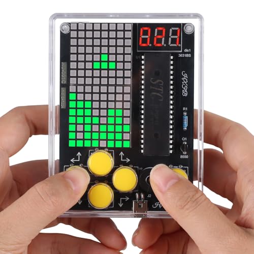 PEMENOL 7-in-1 Game Soldering Project Kit | DIY Game Console Electronics Kit for Electronics Learning, 3 Difficulty Levels, for Teens 15+ & Adults Soldering Practice