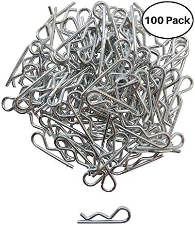 1/10 Large RC Car/Truck/Buggy Galvanized Steel Body Clips - 100 Pack 4027