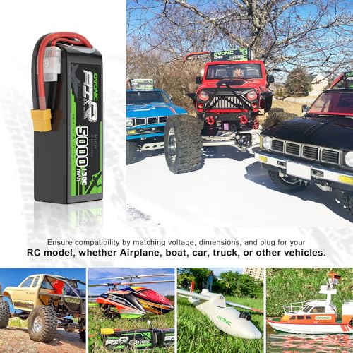 OVONIC 6S LiPo Battery 5000mAh 22.2V 130C RC Battery with XT60 Connector