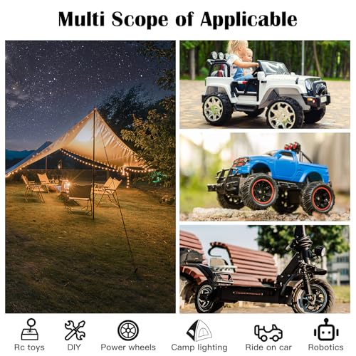 2 Packs Power Wheel Adapter for Ryobi 18V Battery Adapter Power Wheel Battery Converter Kit with Fuse & Switch & Wire Terminals 12AWG Wire for DIY Ride On Truck and Rc Toys - size: 2-Pack with switch
