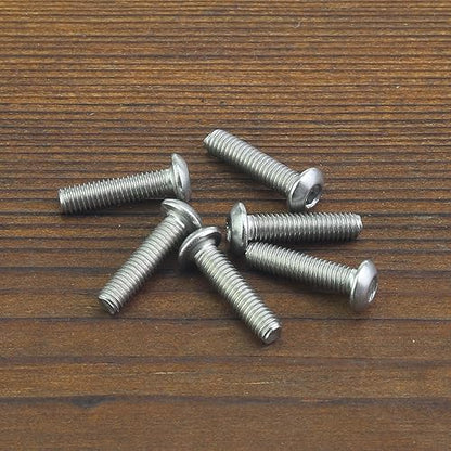 HELIFOUNER 100 Pieces M3 x 12mm, Thread Pitch 0.5mm, 304 Stainless Steel (18-8) Button Head Socket Cap Screws, Fully Threaded - size: M3 x 12mm