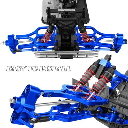 RC Steering Block Knuckle Arm Upgrades Part for 1/10 T-Maxx/E-Maxx,Aluminum Steering Block Knuckle Arm w/Rubber Shielded Bearing Hops up,#5334,Navy Blue - color: Navy Blue - (Upgrades Part)