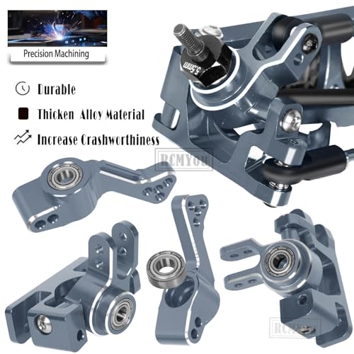 Upgrades Part for 1/10 Slash 4x4/Slash 4x4 VXL,Alloy Suspension Arm,Shock Absorber,Caster Block,Steering Blocks,Stub Axle Carriers,Steering Bellcranks,Shock Tower,Body Mounts,Titanium - color: Titanium for Upgrades