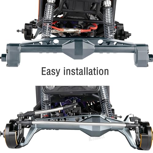 RC Upgrades Part Portal Axles for 1/10 DIY SCX10 SCX10 II,Capra 1.9 UTB 4X4 4WD,RCYouHott 1/10 Capra 1.9 UTB & SCX10 RC Crawler Car Aluminum Front Rear Axle,Titanium - color: Titanium-(upgrades Part）