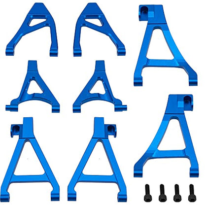 2Pcs Vgoohobby Aluminum Front Rear Upper Lower Suspension Arms #7131 7132 A-Arms Compatible with 1/16 Traxxas Mini Slash 4WD 70054 RC Car