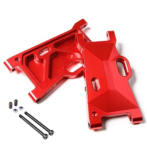 GTBRacing CNC Aluminum Alloy Front Rear Universal Suspension Arms Set for 1/5 RC Car LOSI Desert Buggy XL DBXL DBXL-E V1.0/2.0 Upgrade Part (Red) | Aluminum Losi dbxl arm - color: Red