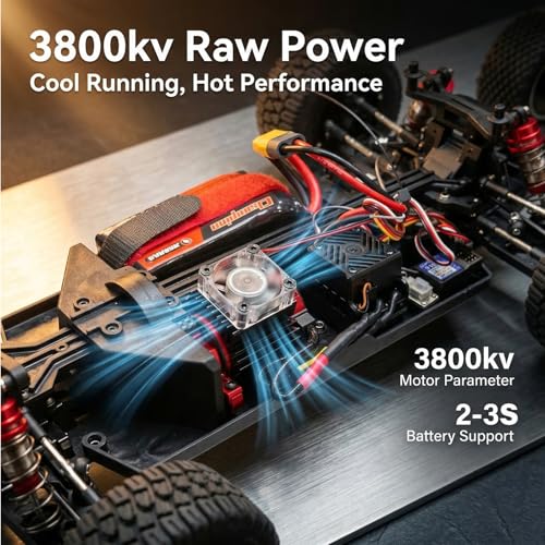VoleRusher 2026 Upgraded 1/10 RC Cars for Adults, 4WD Brushless Truck, 1003 | RC Cars 1/10 Jaibaile 1003, Gyro 4WD Remote Control Monster Truck, 80+KM/H High Speed Off Road, RTR, Gifts for Men Boys
