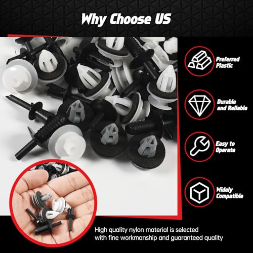 OTUAYAUTO 130PCS Bumper Fender Retainer Clips 5 Most Popular Sizes Replacement for BMW 1-7 Series - Door Trim Panel Clips with 5PCS Fasteners Remover Compatible with BMW - size: Replacement for BMW (130 pieces)