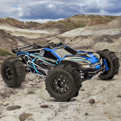 Pre-Glued Sand & Snow Paddle Wheel Tires for Slash Senton 1/10 RC Truck | 12mm/14mm/17mm Hex, Fits 1/10 RC Truck, for Arrma Sentons Slash Tires Axial Redcat Rc4wd