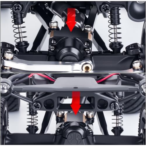 Brass Steering Knuckles Rear Hubs Weights Diff Covers for 1/30 RC Crawler AXIAL SCX30 Ford Bronco 4X4 Jeep Wrangler JLU Upgrades (Rear Diff Cover) - color: Rear Diff Cover