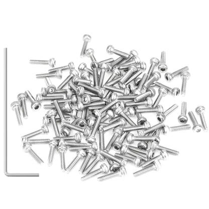 105 Pieces M2.5 x 8mm Socket Head Cap Screws, Thread Pitch 0.45mm, Sutemribor M2.5 Screws, 304 Stainless Steel, Fully Threaded, Silver - size: M2.5 x 8mm, style: Socket Head