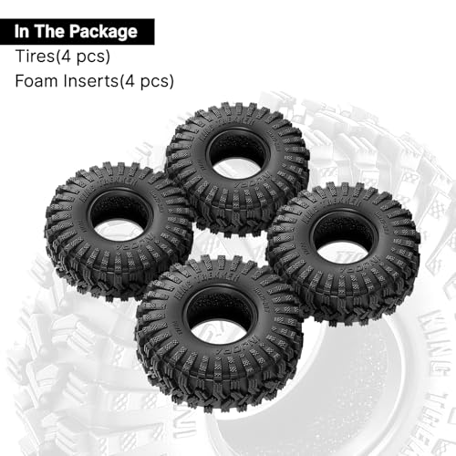 INJORA 40 * 15mm 0.7" King Trekker Tires for 1/30 Axial SCX30 (T7024)
