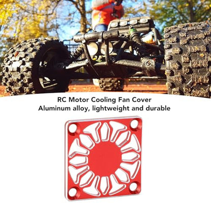 VGEBY RC Cooling Fan Cover, Universal Aluminum Alloy Protective Heatsink Cover 30x30mm Red for RC Cars, Drones, ESC Motors, Hobbyists