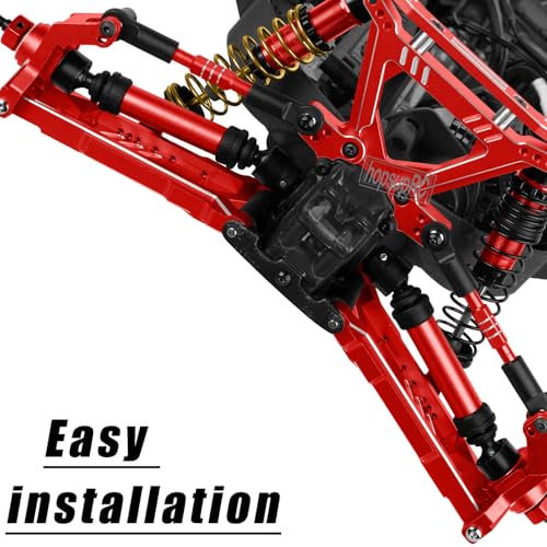 RC Upgrades Part for Stampede Slash Rustler JatO 4X4 VXL/BL-2s,RC #45 Steel CVD Drive Shafts,Harden Front Rear Driveshaft Axles Hops up(4PCS),Replace #9051#9052 Red - color: Red(4pcs)