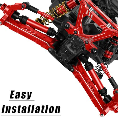 RC Upgrades Part for Stampede Slash Rustler JatO 4X4 VXL/BL-2s,RC #45 Steel CVD Drive Shafts,Harden Front Rear Driveshaft Axles Hops up(4PCS),Replace #9051#9052 Red - color: Red(4pcs)