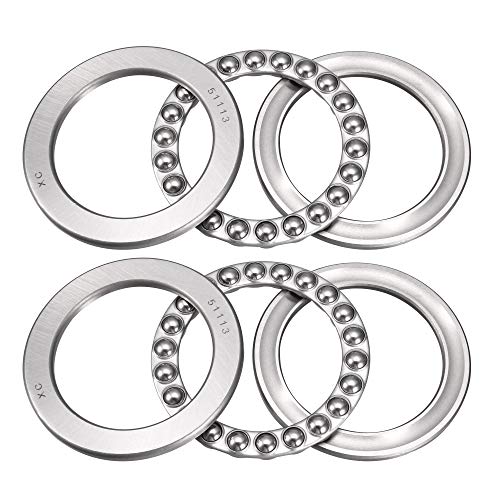 uxcell 51113 Miniature Thrust Ball Bearing 65mm x 90mm x 18mm Chrome Steel with Washer 2pcs - size: 65mmx90mmx18mm