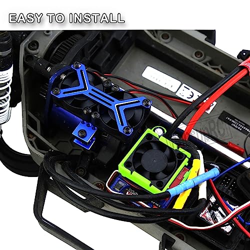 VXL-3s ESC Motor Cooling Fan Upgrades Part for 1/10 Slash/Rustler/Stampede VXL 4X4 2WD,High Velocity Fan Heatsink Hops Up,Replace #3340,Green - color: Green/for 2wd4wd