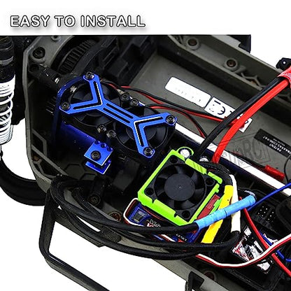 VXL-3s ESC Motor Cooling Fan Upgrades Part for 1/10 Slash/Rustler/Stampede VXL 4X4 2WD,High Velocity Fan Heatsink Hops Up,Replace #3340,Green - color: Green/for 2wd4wd