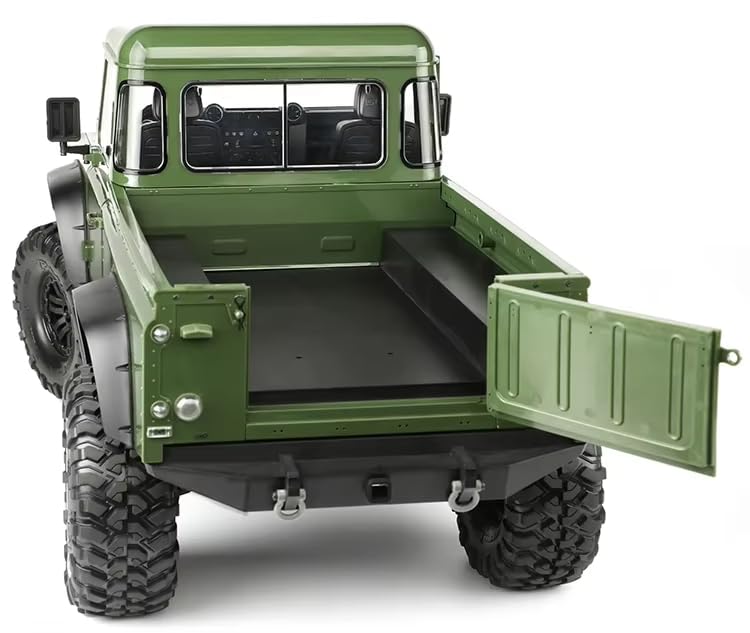 324mm Wheelbase 2-Door Pickup Truck Body Shell for 1/10 RC Crawler Car, Compatible with Traxxas TRX4 Defender RD110 (White) - color: White