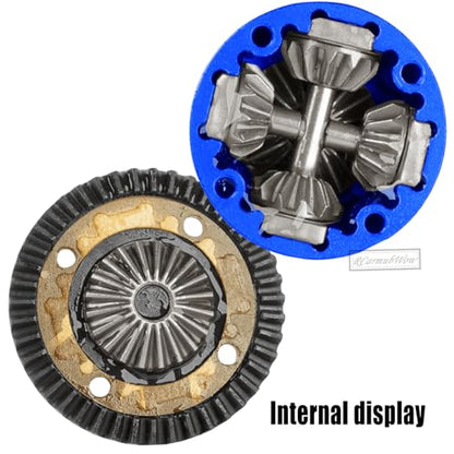 RC F/R Diff 43t &10t Input Gear Upgrades Part for 1/8 Kraton/Outcast/Talion 6S BLX EXB,Notorious 6S BLX,1/7 Mojave 6S BLX EXB,BigRock/Fireteam 6S BLX,Replace ARA310990 ARA310979,Navy Blue - color: Navy Blue(1set)