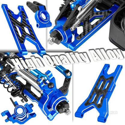 RC Upgrades Part for 1/10 Granite/Senton 3S & Mega550,Shock,A-Arm,Caster Block,Steering Blocks,Stub Axle Carriers,Links,Gearbox,Center Driveshaft Axles,Support,25T Spline,Steering,Blue - color: Navy Blue - (Upgrades Part)