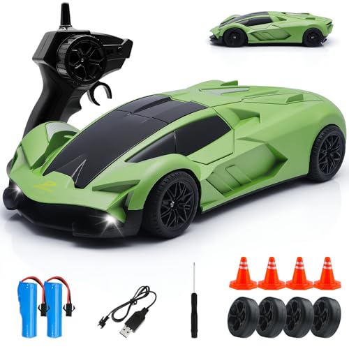 RC Drift Car 1:20 Scale RC Cars 2.4GHz Remote Control Car Toy Gifts for Kids (Green)