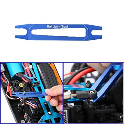 RC Car Ball Joint Tool Aluminum Ball End Remover for HSP Tamiya HPI RC Car 4/4.8/5/5.8mm Ball End (Blue) - color: Blue
