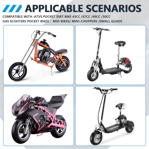 Xastro 49cc Recoil Pull Starter with Pawl Ratchet Gear for ATVs Pocket Dirt Bike 43cc 47cc 50cc Gas Scooters Pocket Bikes Mid-Bikes Mini-Choppers Small Quads