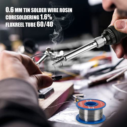 Soldering Iron Kit, 60W Soldering Iron with 5pc Interchangeable Tips, 10-in-1 Adjustable Temperature Solder Welding Tools, Fast Heating, Electronic Repair, 110V - color: 60w 10-in-1 New