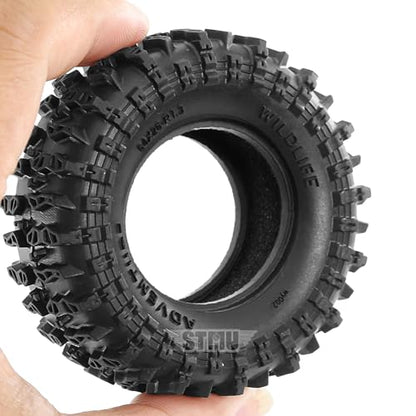 STMU 1.3'' RC Crawler Tires for 1/18 1/24 TRX4M SCX24 FCX18 FCX24 RC Crawler Car (Tires) - color: Tires