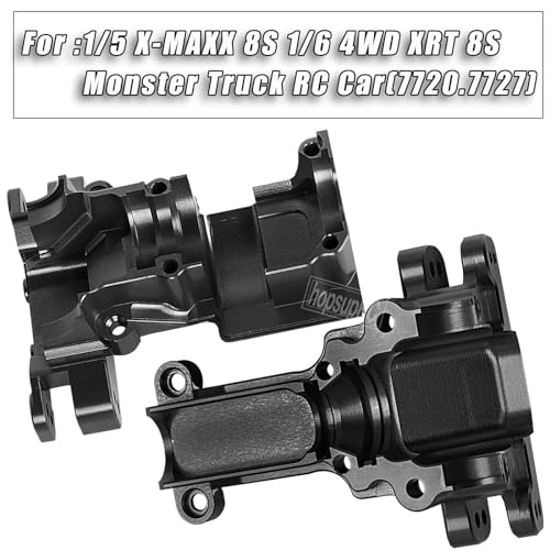 Gearbox Upgrades Parts Front Rear Wave Box Gearbox Upper Shell Cover for 1/5 X-MAXX 8S,1/6 4WD XRT 8S Monster Truck RC Car,Black - color: Black(for1/5 X-maxx )