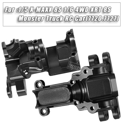 Gearbox Upgrades Parts Front Rear Wave Box Gearbox Upper Shell Cover for 1/5 X-MAXX 8S,1/6 4WD XRT 8S Monster Truck RC Car,Black - color: Black(for1/5 X-maxx )