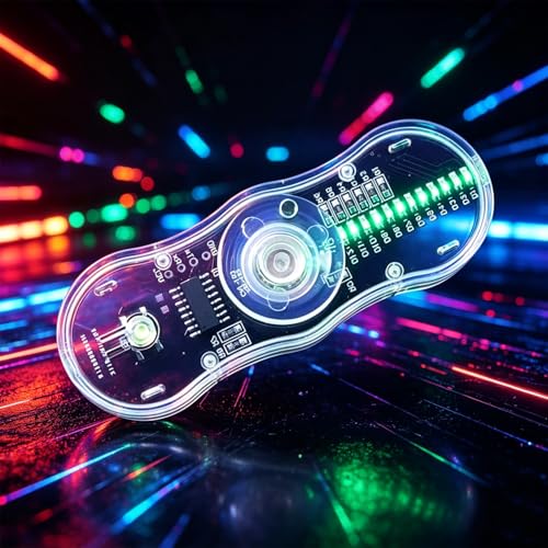ISolderStore Soldering Projects LED Rotating Gyroscope DIY Kit 2 Leaves Gyroscope SMD Soldering Practice Kit Electronics Kit for Students