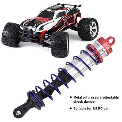 Tbest RC Car Shock Damper, 4pcs Metal Oil Pressure Adjustable Front and Rear for 1/8 RC Car