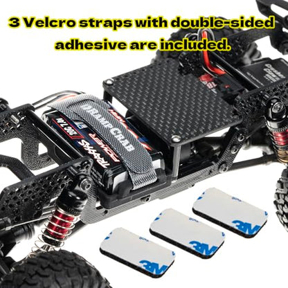 Battery Tray & ESC Receiver Tray, Double Decker Plate for 1/18 RC Crawler TRX4M, Black - color: Black