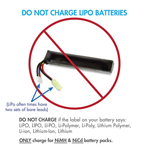 Tenergy Airsoft 8.4V 3800 mAh Flat NiMH Batteries - color: Battery + Charger