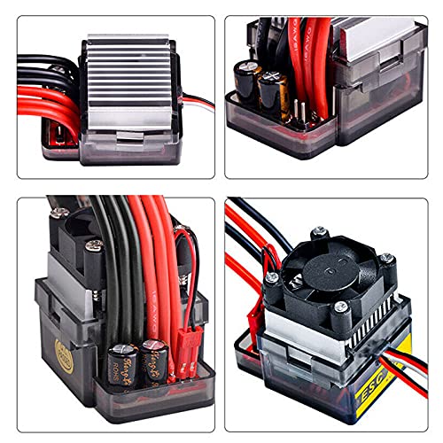 Acxico 1Pcs for RC Car Truck 7.2 V-16 V 320A High Voltage ESC Brushed Speed Controller Set