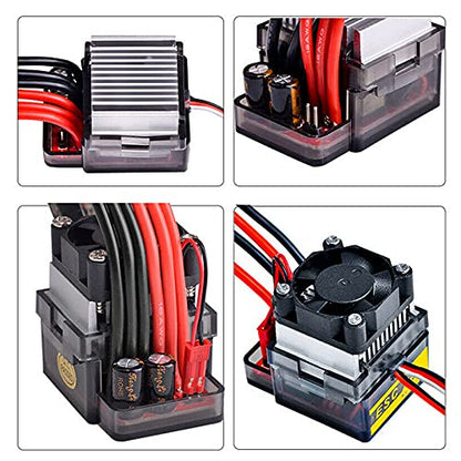 Acxico 1Pcs for RC Car Truck 7.2 V-16 V 320A High Voltage ESC Brushed Speed Controller Set