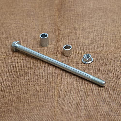Mokuo 10mm 175mm Front Rear Axle with Bushing 6mm 15mm 20mm Fit for Motorcycle Pit Dirt Bike Moped Scooter QUAD ATV Mini Bike Parts - size: 10-175