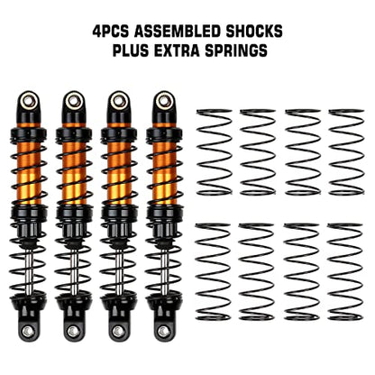 INJORA RC Shock Absorber 4pcs RC Damper for 1/10 RC Crawler Car Axial SCX10 90046 AXI03007 TRX4 TRX6 (90mm) - size: 90mm