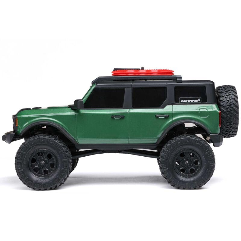 Axial 1/24 SCX24 F Bronco 4X4 RTR Brushed Rock Crawler (Battery & Charger Included) - Remote Control Car, RC Cars, RC Rock Crawler 4WD RTR 1/24 Scale for Adult (Green (AXI00006V2T5)) - color: Green (Axi00006v2t5)