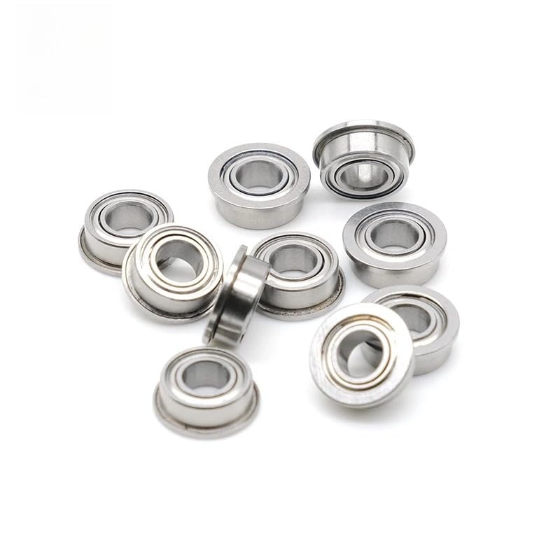 MF105ZZ Flange Bearing 5x10x4 mm ABEC-7 (10 PCS) Miniature Flanged MF105 Z ZZ Ball Bearings - size: MF105ZZ 5x10x4