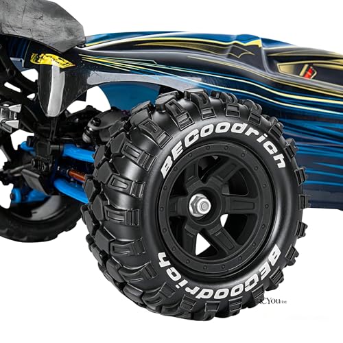 RC Wheels and Tires Off Road Monster Truck TRX E-REVO Summit HPI SAVAGEGT-2XS REDCAT Volcano-16 for 1/12 1/14 1/16 E-REVO RC 16208 16209 16210,Rc Plastic Wheels,Black - color: Black- (Rc Wheels Tires)