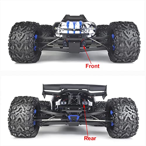 AXSPEED RC LED Light Headlight Taillight Front Rear Light Lamp for TRX E-REVO 2.0 4WD 1/8 RC Truck