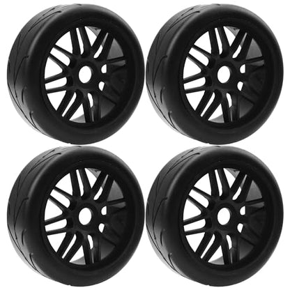 17mm Hex 1/8 RC Buggy Tires & Wheels with Foam Inserts Compatible with Arrma Typhon 6S 3S Talion 6S BLX Team Losi 8IGHT HPI 1/8 Off Road RC Buggy, Tire OD 105mm
