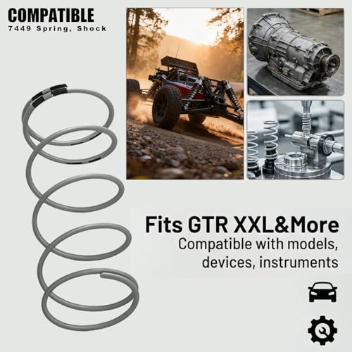 7449 Spring, Shock, White GTR Long .767, Black Rate, 5-Pack
